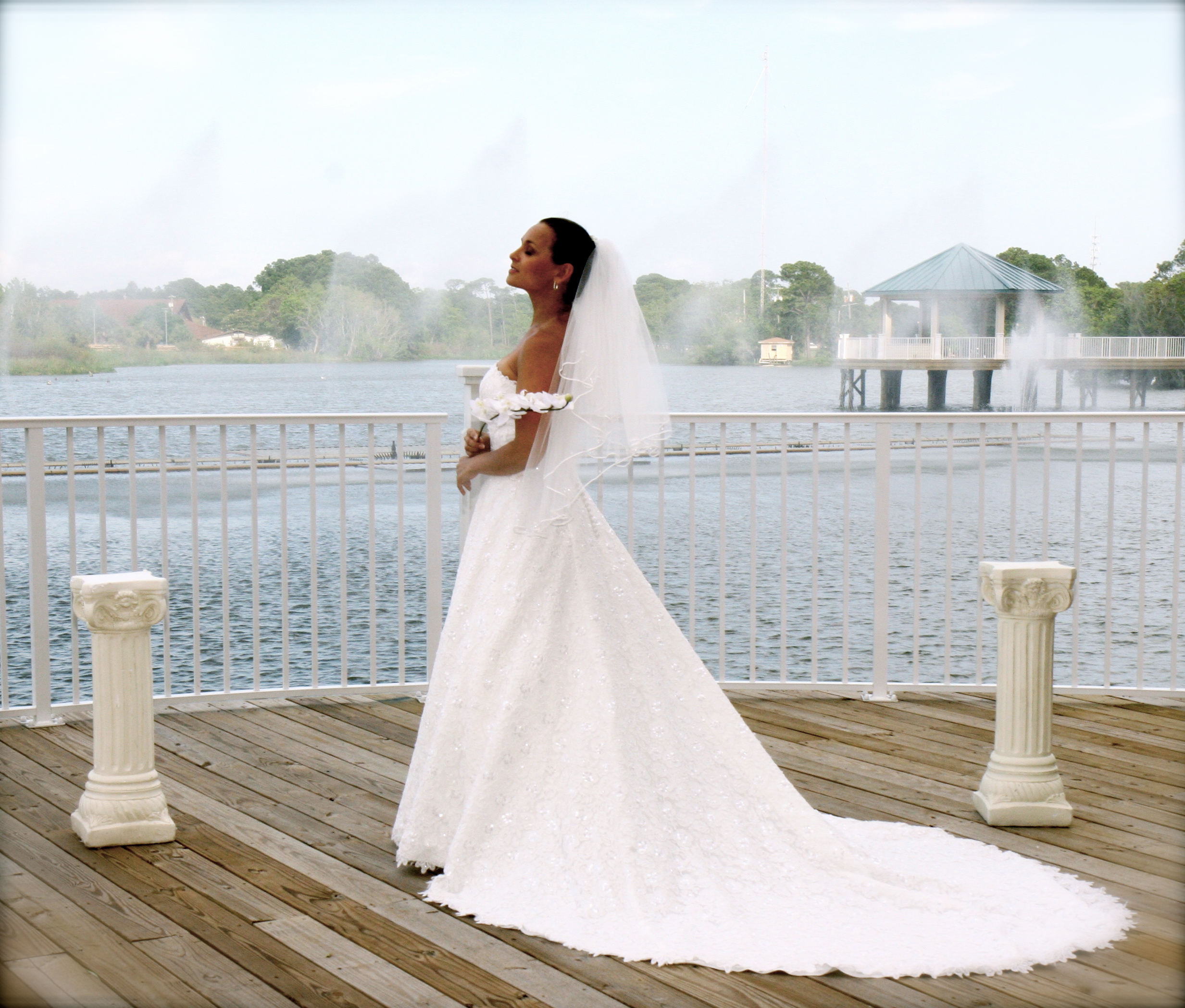 panama city beach wedding bride