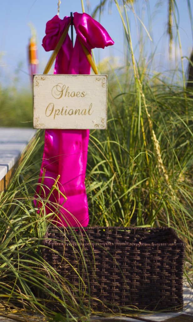 shoes optional beach wedding