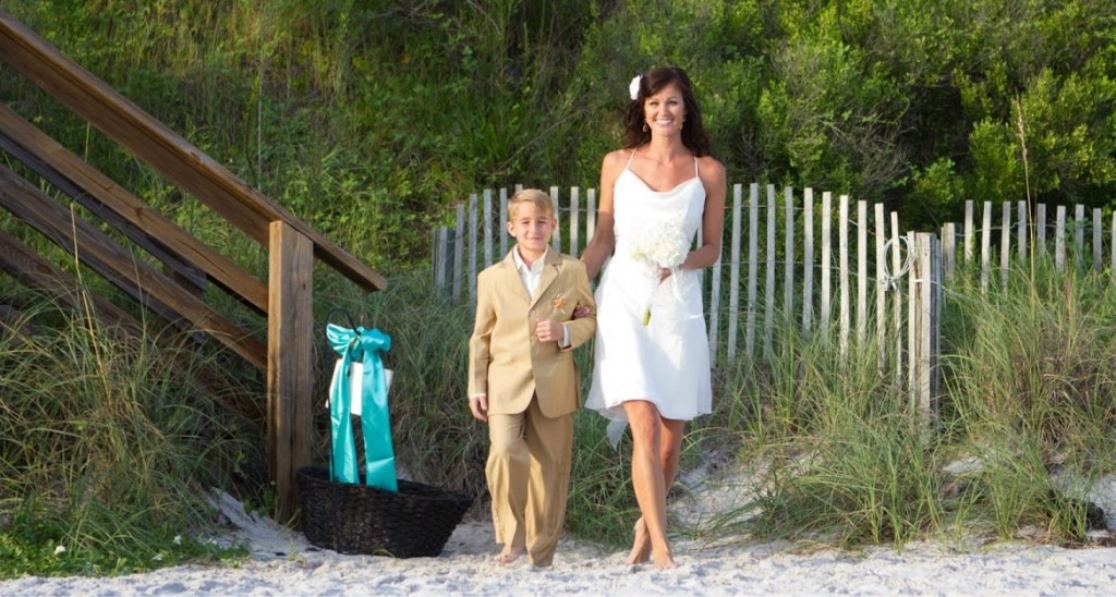 beach wedding white