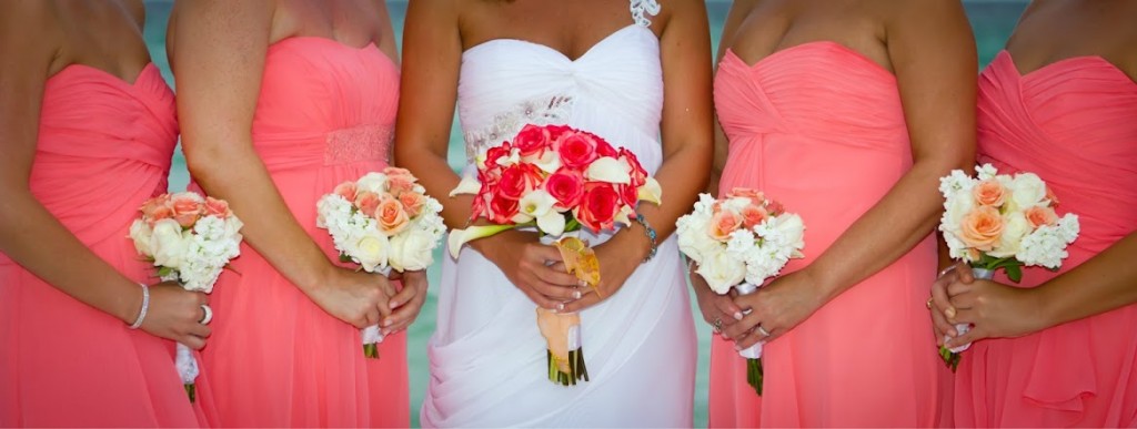 coral bridesmaid dresses