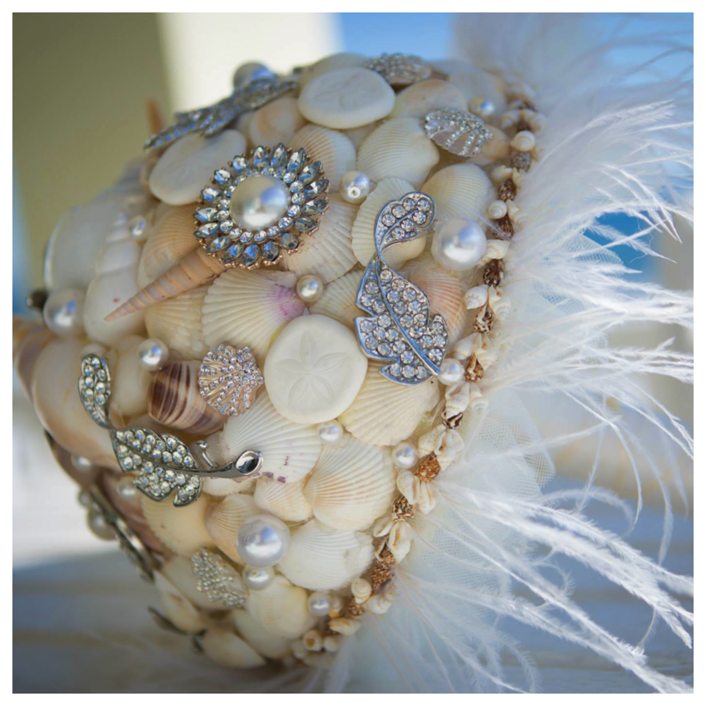 shell bridal bouquet destin florist