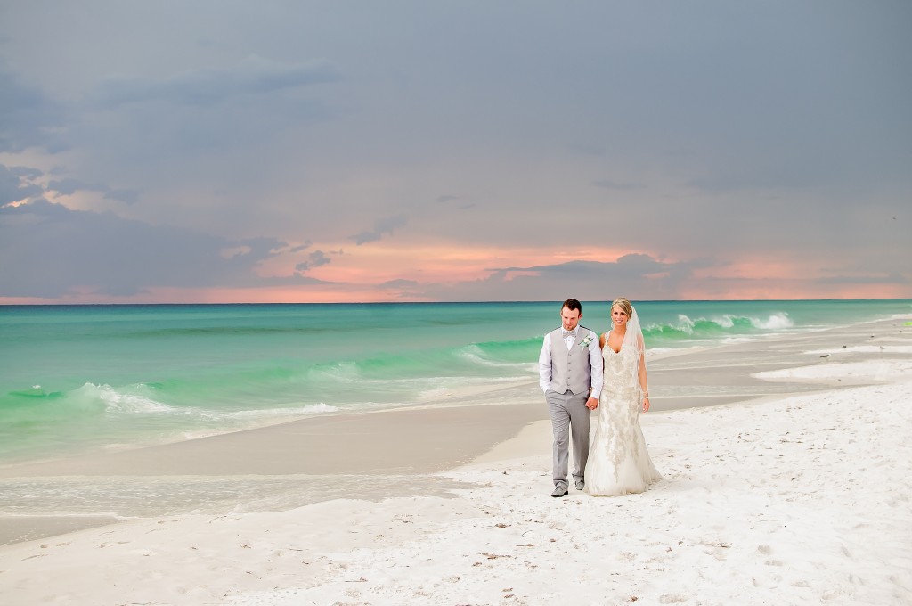 sunset beach wedding in destin florida
