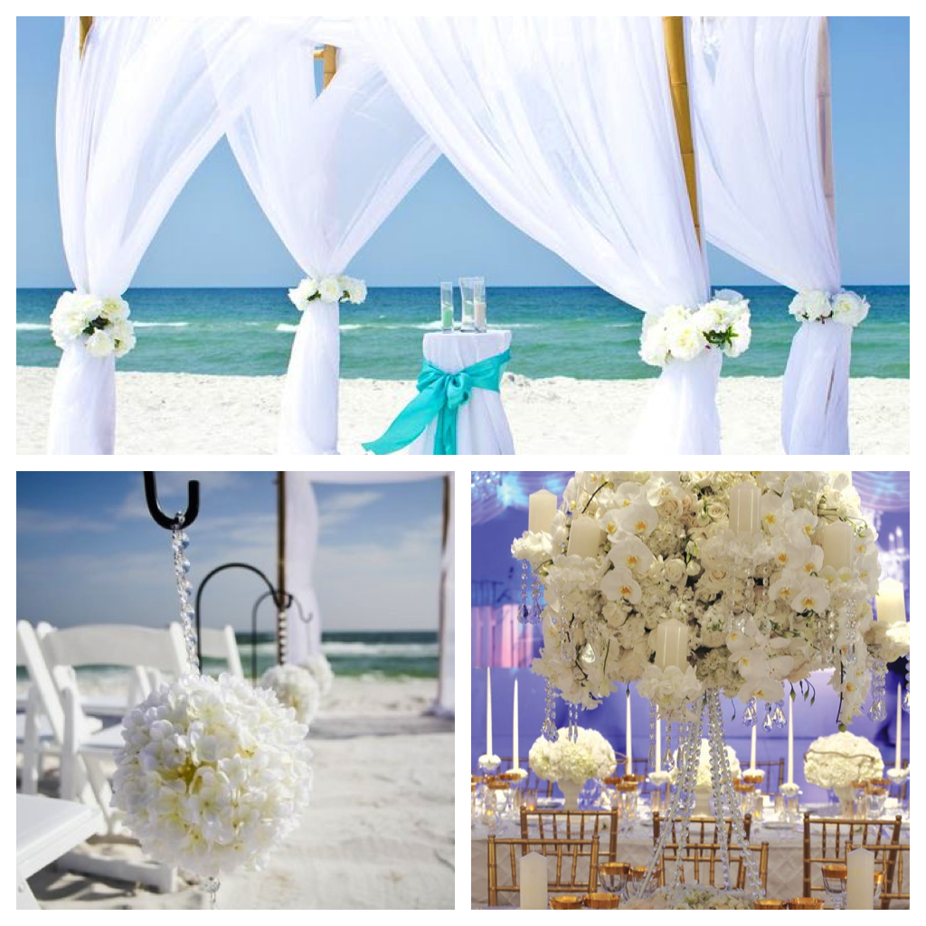 glam beach wedding ceremony